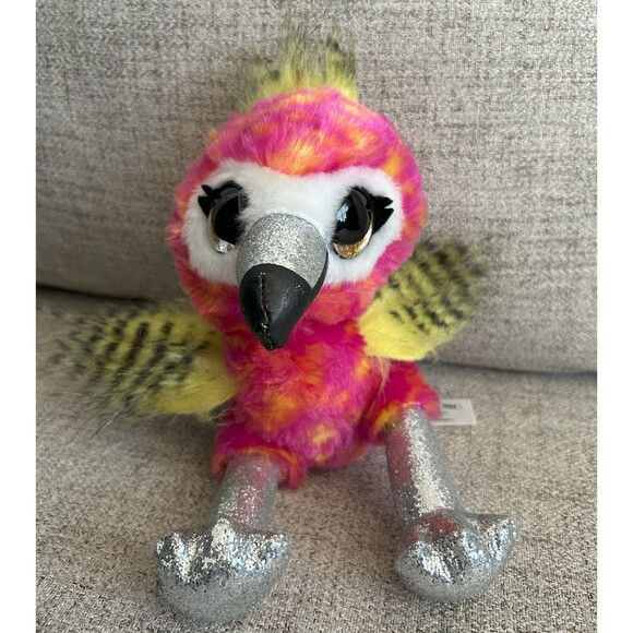 Zuru Coco Surprise Plush Neon Fliss Flamingo Bird Stuffed Animal - Picture 1 of 4